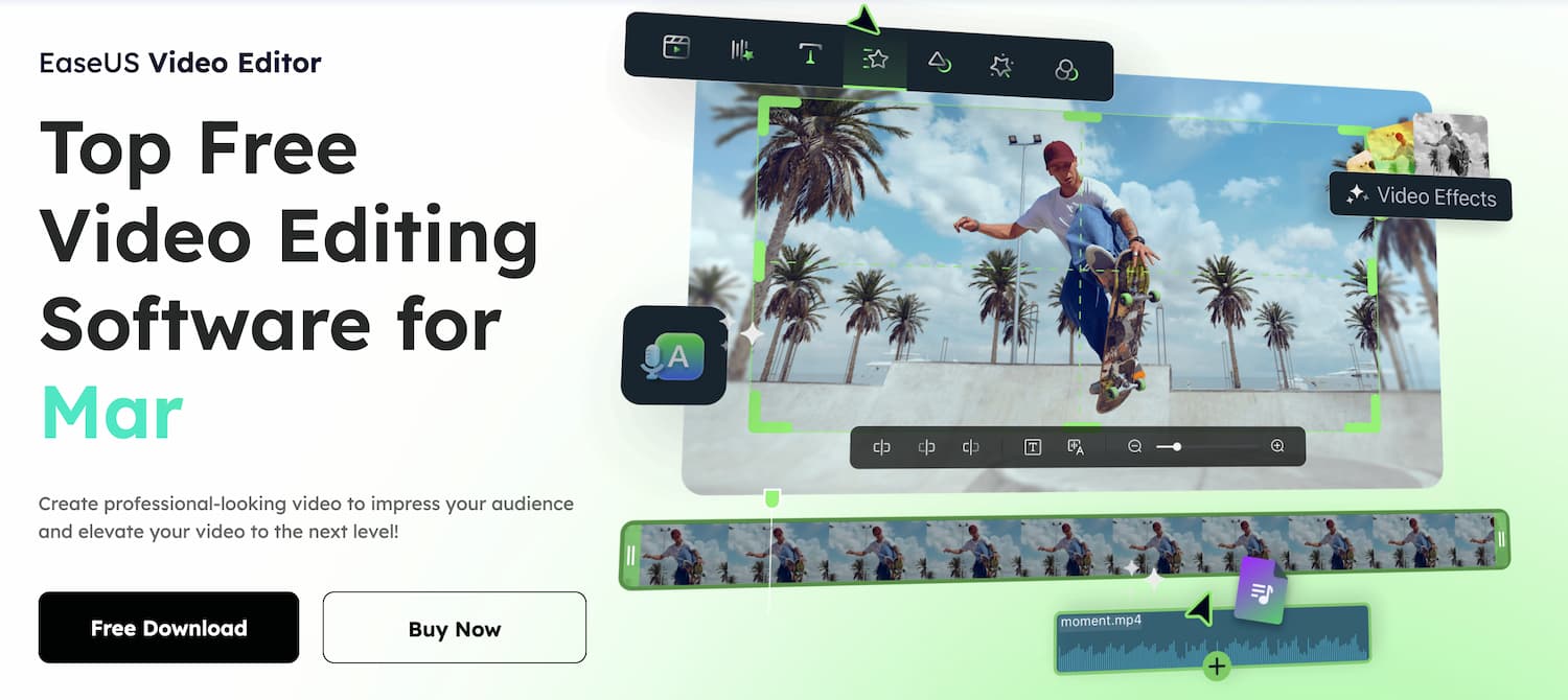 Miễn phí bản quyền EaseUS Video Editor Pro, phần mềm biên tập chỉnh sửa video chuyên nghiệp